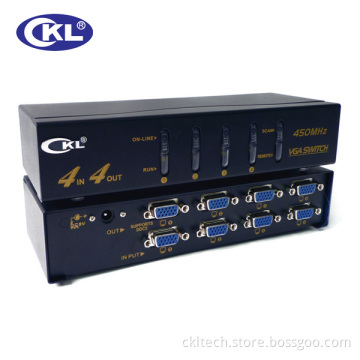 High Qualtiy 450MHz Remotecontrol 4 in 4 out VGA Switch